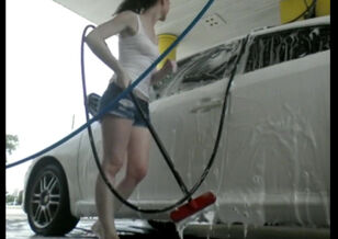 hot girls wash cars